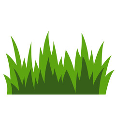 Naklejka premium Tall green grass patch, nature vegetation element, lawn field, vector illustration icon design.