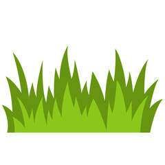 Tall green grass patch, nature vegetation element, lawn field, vector illustration icon design. © Wisnu