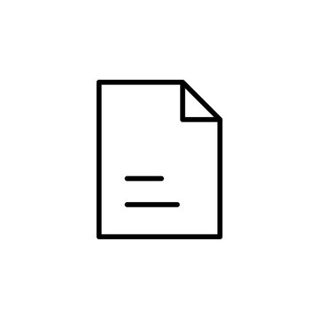 File outline icon for document