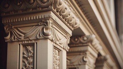 Obraz premium A photo of architectural molding on a vintage building.