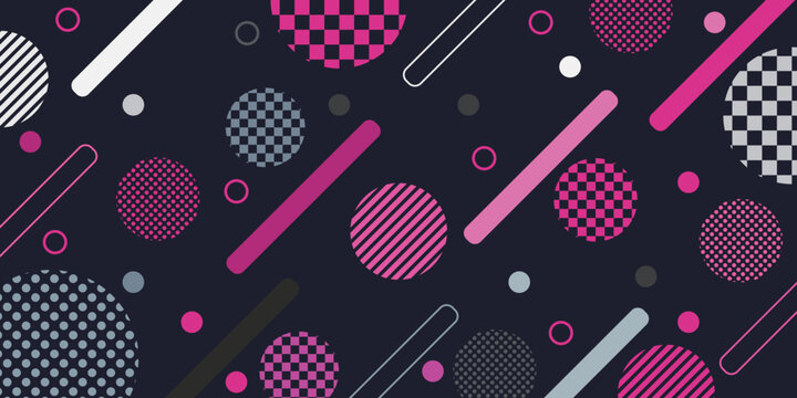 Vibrant Abstract Memphis Style Graphic Wallpaper Background