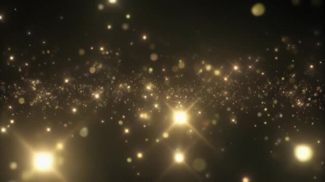 幻想的な光粒子が奥行きを生む上質な抽象背景
