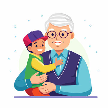 Grandfather Holding Grandchild