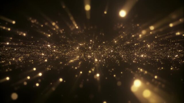 幻想的な光粒子が奥行きを生む上質な抽象背景