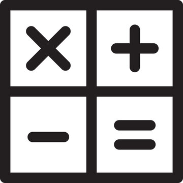 Simple and clear line icon representing basic mathematical operations for your adobe stock needs