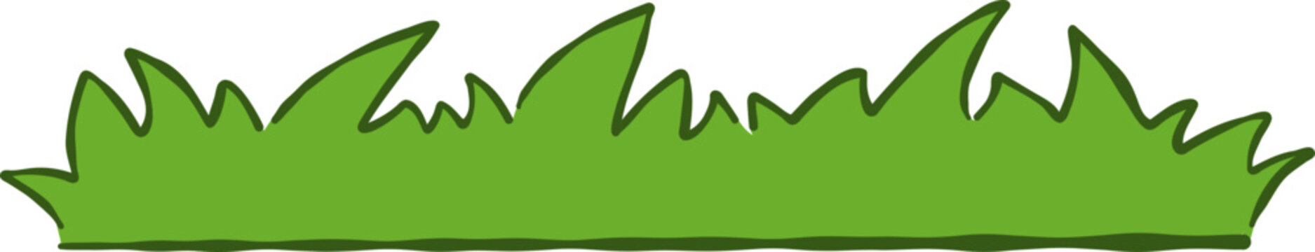 Hand Drawn Cute Cartoon Green Bushes Illustration