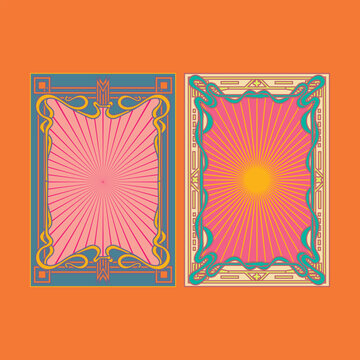 Vintage Art Nouveau Frame Illustration