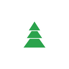 Obraz premium Green Triangle Pyramid Shape Design Element.