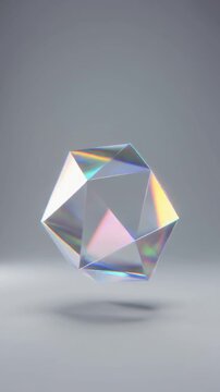 Floating Prismatic Crystal Polyhedron Generative AI