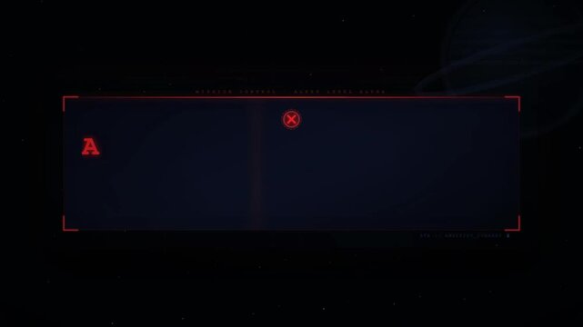 Critical abort mission warning alert on futuristic spacecraft dashboard interface