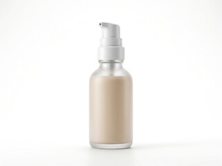 Fototapeta premium Ultra realistic studio shot of a cosmetic pump bottle, perfect for beauty product branding and advertising, showcasing liquid foundation with a pristine finish