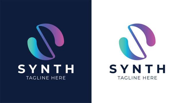 Synth Letter S Abstract Technology Logo Template