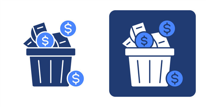 Resource Waste icon, with contrast background.