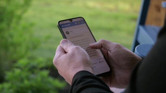 Middle Aged Man Encounters Cybersecurity Issue With Oversharing Social Media Platform - Invasive Memes Asking Personal Information Harvesting Concept