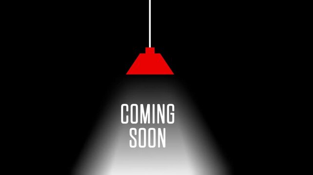 Coming Soon Spotlight Animation on Dark Background Minimal Teaser Promo Motion Graphic