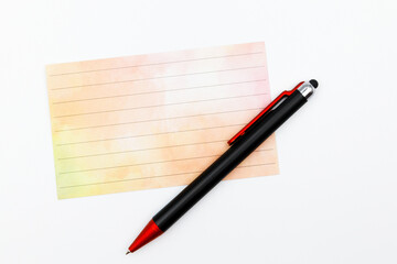 Naklejka premium Notecard and pen