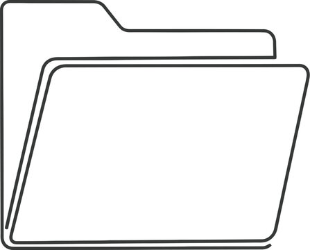 Simple line drawing of two folders