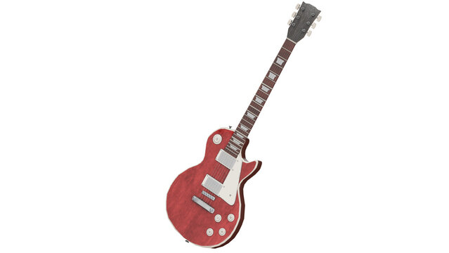 3d rendering gibson guitar
