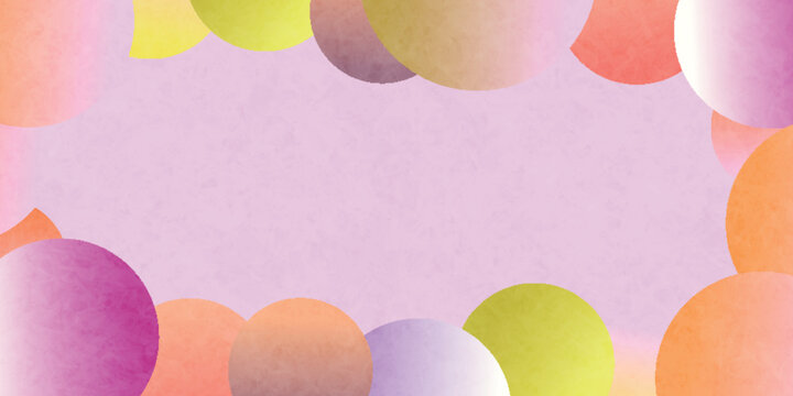 Colorful Abstract Circles Pastel Decorative Frame Background