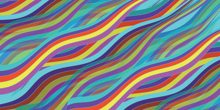 Vibrant Colorful Wave Pattern Abstract Background Design