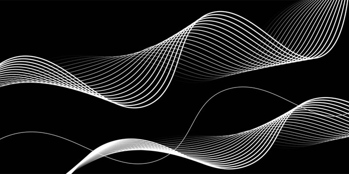 Black abstract backround with white