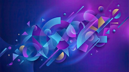 Abstract geometric shapes. Modern stylish violet and purple background. Creative design