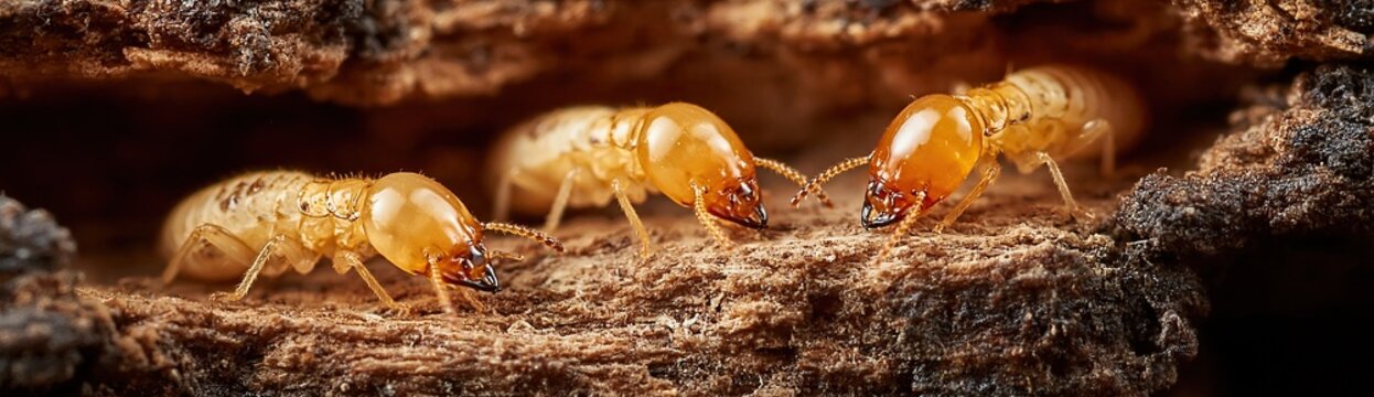 Photo of termites in dirt - colony of insect pests
