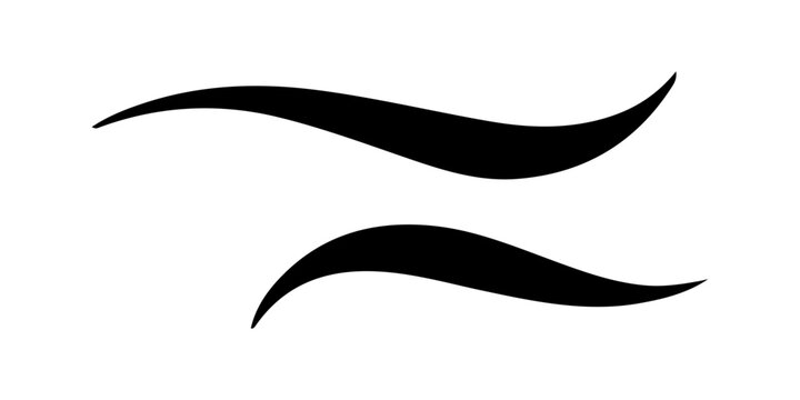minimal abstract black oval brush stroke shape vector illustration with smooth curved line and modern monochrome geometric design on white background