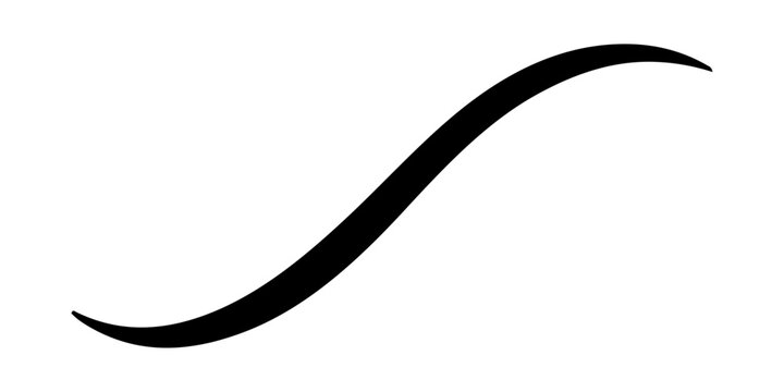 minimal abstract black oval brush stroke shape vector illustration with smooth curved line and modern monochrome geometric design on white background