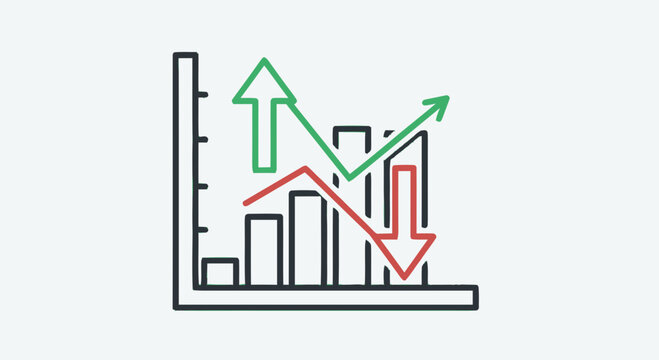 Business Graph with Arrows Trend.