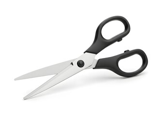 Fototapeta premium Professional black-handled metal cutting tool with sharp blades, positioned at an angle, showcasing its ergonomic design and gleaming steel for precise crafting and fabrication needs