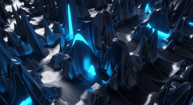 Futuristic Abstract Technology Background with Glowing Blue Elements.