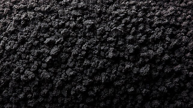 Black coal texture background for industrial energy and fuel concepts.