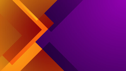 Fototapeta premium Creative composition featuring bold purple and orange geometric blocks with a modern professional aesthetic for media
