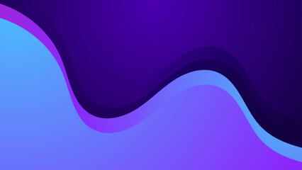 Obraz premium Elegant abstract background featuring fluid purple and blue waves with smooth gradient transitions and layered curves