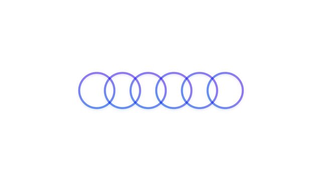 Abstract Blue Gradient Geometric Circle Animation Background