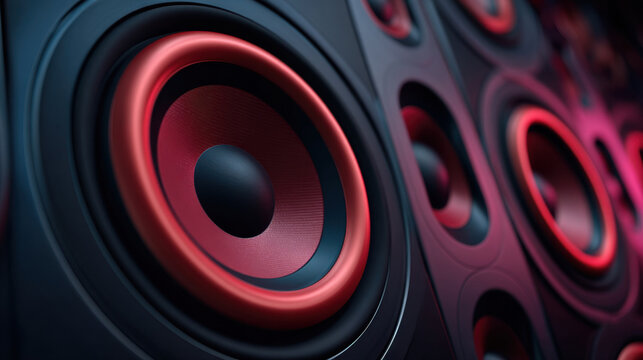 Speaker audio sound stereo bass woofer cone driver system surround