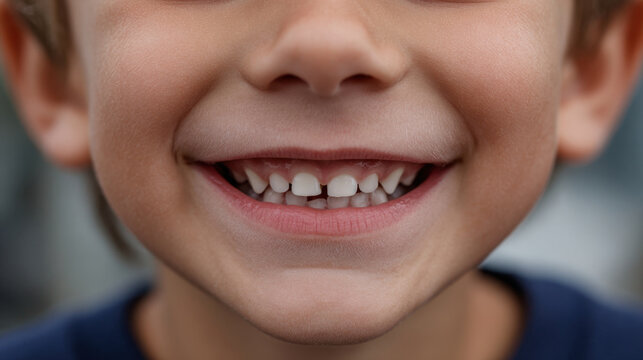 Child smile loose tooth gap tooth missing tooth baby tooth dental change teeth mouth face closeup