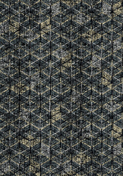 Seamless sophisticated dark navy abstract geometric chevron texture with high-quality gold and grey lines for modern creative backgrounds