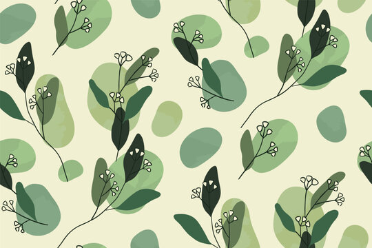 seamless pattern with leaves