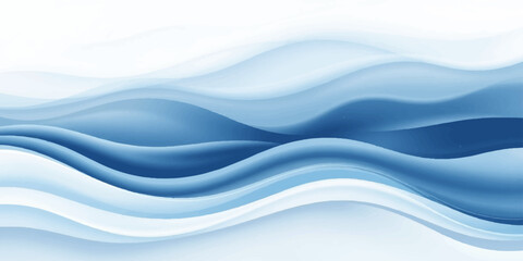 Obraz premium Abstract blue wave vector design featuring flowing liquid curves and artistic motion lines on a light sea water wallpaper texture background