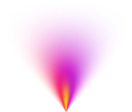 Vibrant pink and orange conic spotlight beam with grainy texture for stage effect