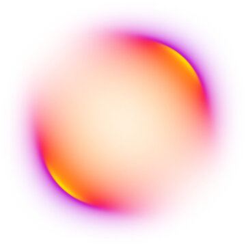 Glowing pink and yellow spherical orb with grainy texture for celestial design theme
