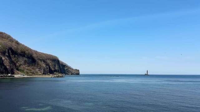 北海道余市町のローソク岩