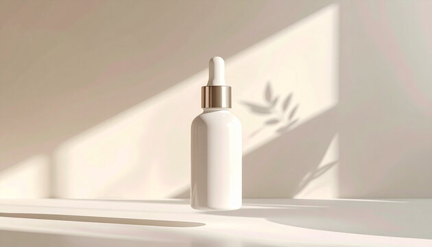 Cosmetic serum bottle product mockup