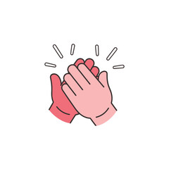 Fototapeta premium Clapping Hands Icon: Applause, Approval, Celebration, Success