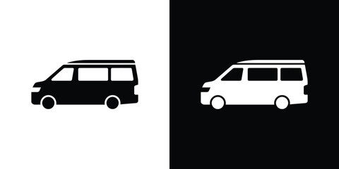 Fototapeta premium Black and white of two cars side by side automobile