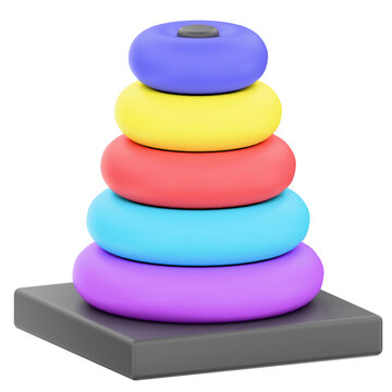 Colorful Stacking Rings Toy for Early Childhood Development.