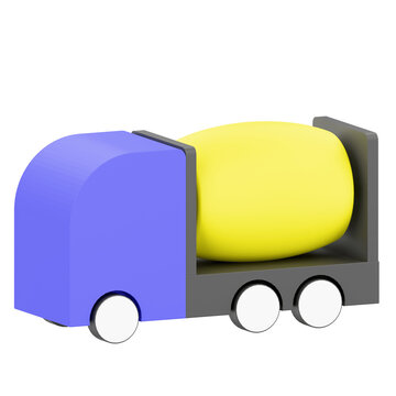 Toy Cement Mixer Truck with Yellow Drum