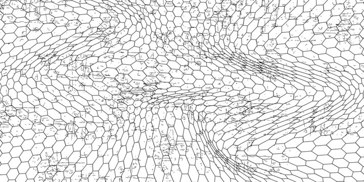 Distorted Hexagon Grid Grunge Texture Abstract Glitch Background Vector
